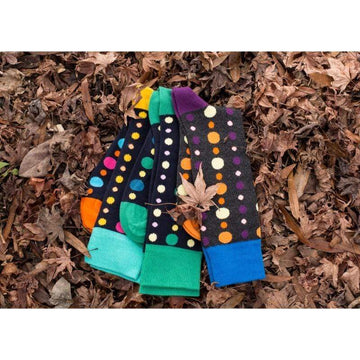 Men's Colorful Crew Socks in Combed Cotton