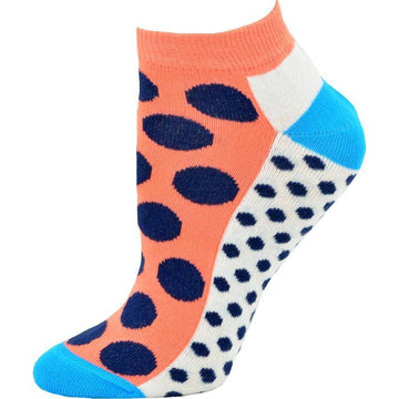 Women's Cotton Ankle Socks with Fun Polka Dots - 2 Pair-Pack