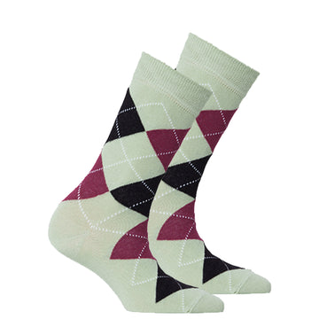 Women's Pistachio Argyle Socks