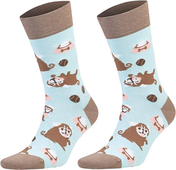 Colorful Casual Funny Cotton Crew Socks for Men and Women 3 Pairs