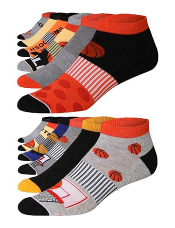 JAMES FIALLO Men's 12-Pairs Performance Low Cut Athletic Slam Dunk