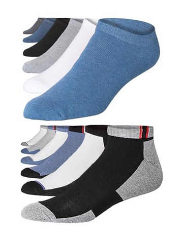 JAMES FIALLO Men's 12-Pairs Performance Low Cut Athletic Solid