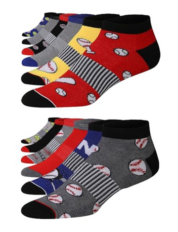 JAMES FIALLO Men's 12-Pairs Performance Low Cut Athletic Classic