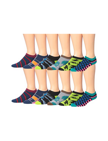 JAMES FIALLO Men's 12-Pairs Performance Low Cut Athletic Leaf