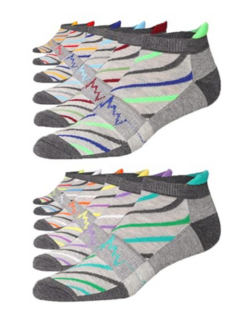 JAMES FIALLO Men's 12-Pairs Performance Low Cut Athletic Dynamic Waves