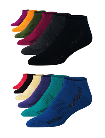 JAMES FIALLO Men's 12-Pairs Performance Low Cut Athletic Solid