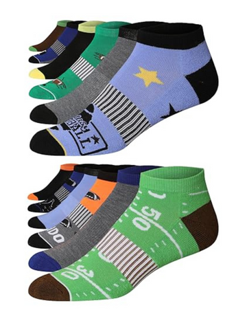 JAMES FIALLO Men's 12-Pairs Performance Low Cut Athletic Solid &