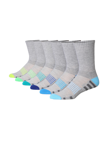 JAMES FIALLO Men's 6 Pairs Comfortable Performance Sport Socks For
