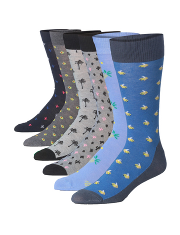 JAMES FIALLO Men's 6-Pairs Fashion Southwestern Vibes Desert-Inspired