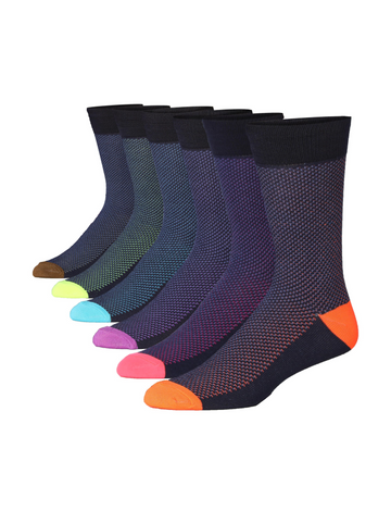 Men's 6 Pairs Casual Novelty Two-tone Enchantment Colorful Patterned
