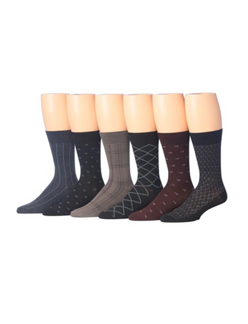 Men's 6 Pairs Casual Novelty Elegance Colorful Patterned Dress Socks