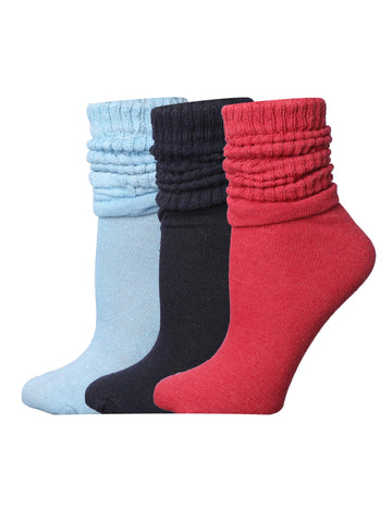 Tipi Toe 3 pair Women's Slouch Socks Knee High Boot Dramatic Contrast