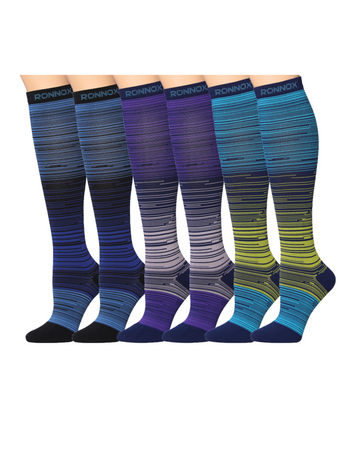 Tipi Toe 3-Pairs Compression Socks for Men & Women Mystic Monochrome