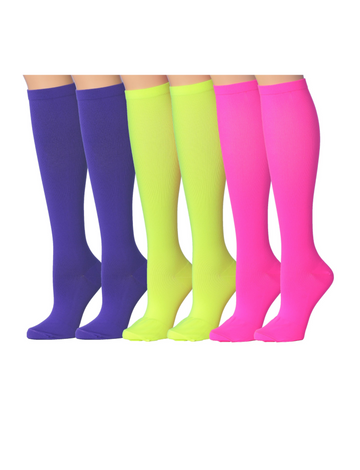 Tipi Toe 3-Pairs Compression Socks for Men & Women Zesty Trio Violet