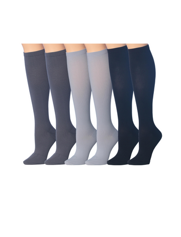 Tipi Toe 3-Pairs Compression Socks for Men & Women Tonal Tranquility