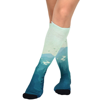 Men & Women's CoolMax Knee-High Socks, Nature Inspired Collection for