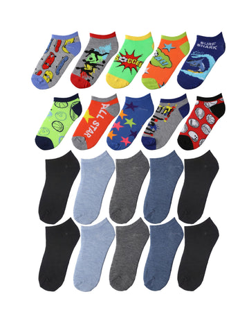 Tipi Toe Kids Boys 20 Pairs Classy Lightweight Novelty Black Denim