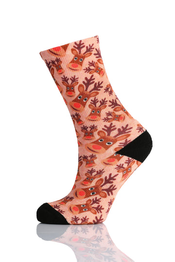 Christmas and Hanukkah Holiday Colorful CoolMax Crew Socks for Men &