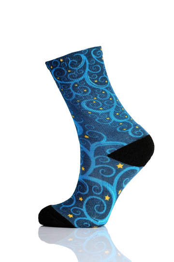 Christmas and Hanukkah Holiday Colorful CoolMax Crew Socks for Men &
