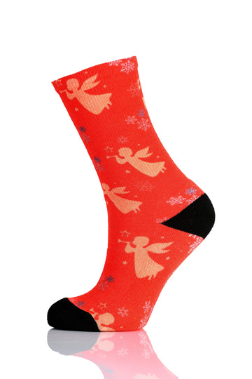 Christmas and Hanukkah Holiday Colorful CoolMax Crew Socks for Men &