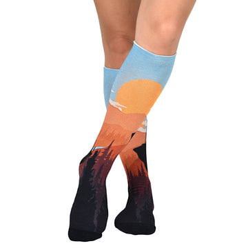 Men & Women's CoolMax Knee-High Socks, Nature Inspired Collection for