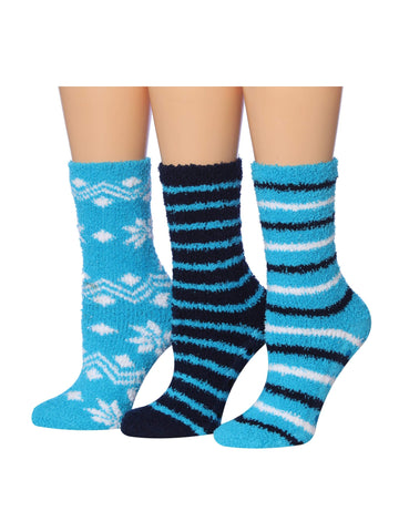 Women's 3 Pairs Cozy Microfiber Soft Anti-Skid Winter Wonderland