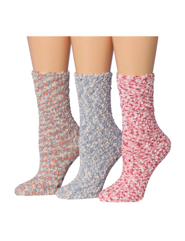 Women's 3 Pairs Cozy Microfiber Soft Anti-Skid Misty Mocha Colorful