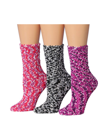 Women's 3 Pairs Cozy Microfiber Soft Anti-Skid Velvet Noir Colorful