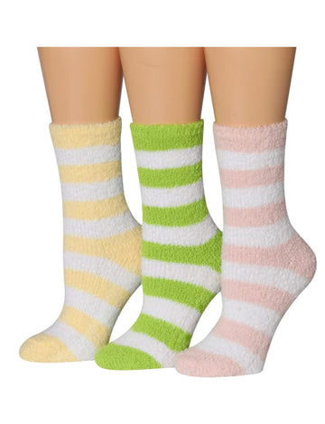 Women's 3 Pairs Cozy Microfiber Soft Anti-Skid Sunset Safari Colorful