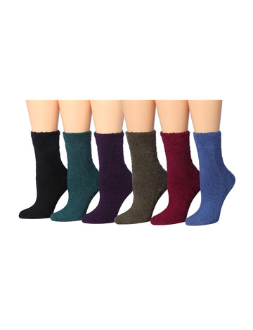 Women's 6 Pairs Cozy Microfiber Soft Anti-Skid Mystic Aura Colorful