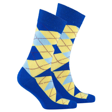 Men's Admiral Lemon Argyle Socks
