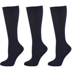Women's Knee High Socks in Classic Cotton Cable Knit, School Uniform