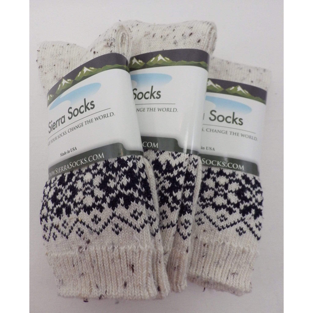 Weave Design Twisted Cotton Crew Socks