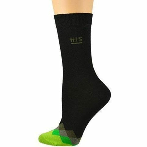 Women's Cotton Crew Socks for Dress or Casual with Contrast Toe