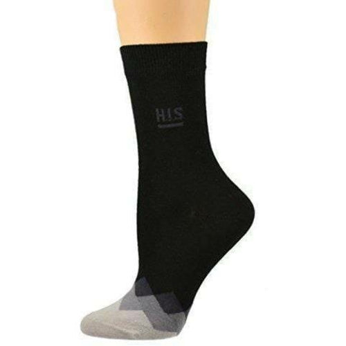 Women's Cotton Crew Socks for Dress or Casual with Contrast Toe