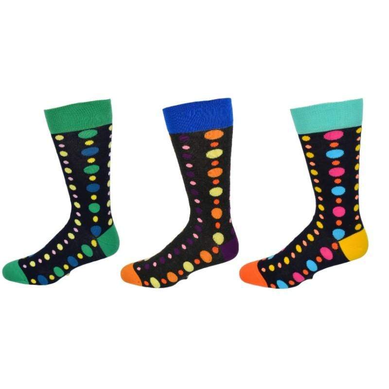 Men's Colorful Crew Socks in Combed Cotton