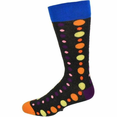 Men's Colorful Crew Socks in Combed Cotton