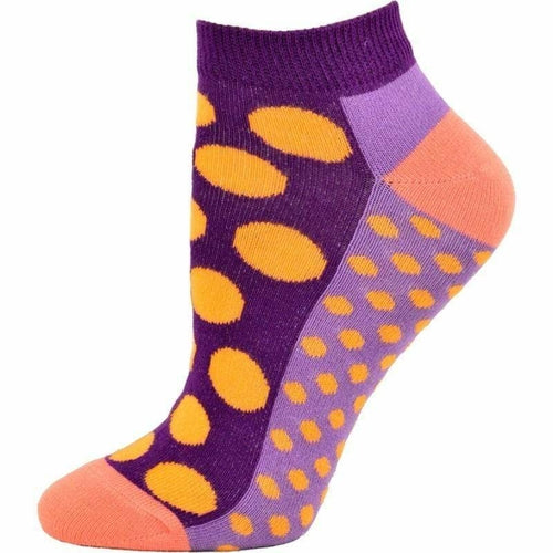 Women's Cotton Ankle Socks with Fun Polka Dots - 2 Pair-Pack