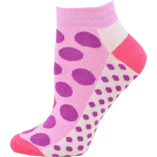 Women's Cotton Ankle Socks with Fun Polka Dots - 2 Pair-Pack