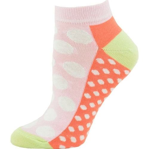 Women's Cotton Ankle Socks with Fun Polka Dots - 2 Pair-Pack