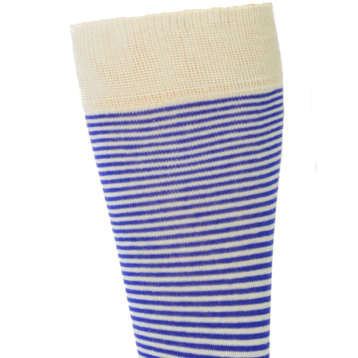 Combed Cotton Crew Socks for Men Pin-Stripes Lightweight Dressy Sock