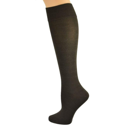 Women's Knee High Socks, Women's Classic Flat Knit Rayon Knee Hi
