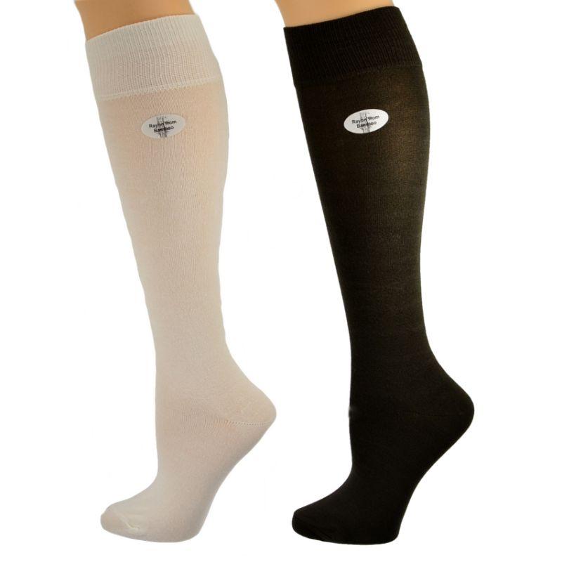 Women's Knee High Socks, Women's Classic Flat Knit Rayon Knee Hi