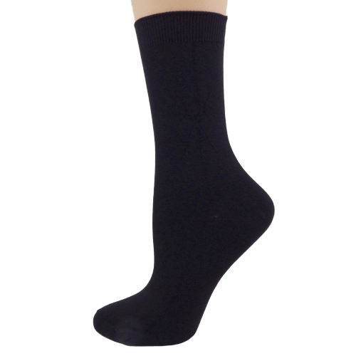 Women's Diamond Pattern Argyle Bamboo Crew Socks