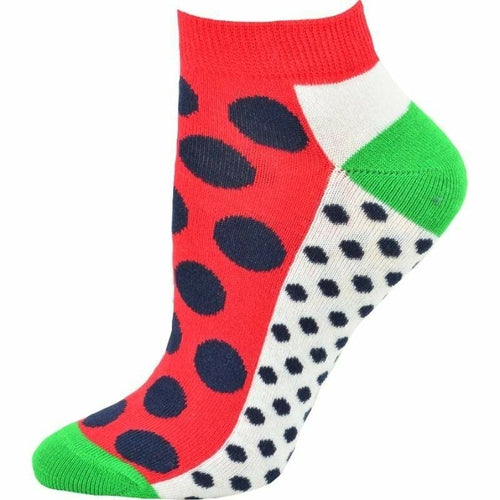 Women's Cotton Ankle Socks with Fun Polka Dots - 2 Pair-Pack