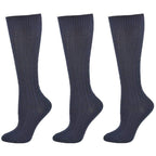 Women's Knee High Socks in Classic Cotton Cable Knit, School Uniform