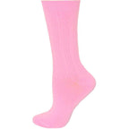 Women's Rayon Socks, Women's Cable Pattern Crew Rayon Socks - 3 Pair