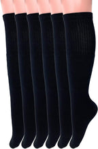 6 Pairs Men's and Women's Cotton Knee High Tube Socks Size 9-15 for