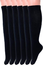6 Pairs Men's and Women's Cotton Knee High Tube Socks Size 9-15 for