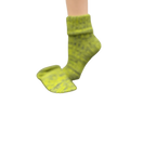 Marled twisted cotton turn cuff socks